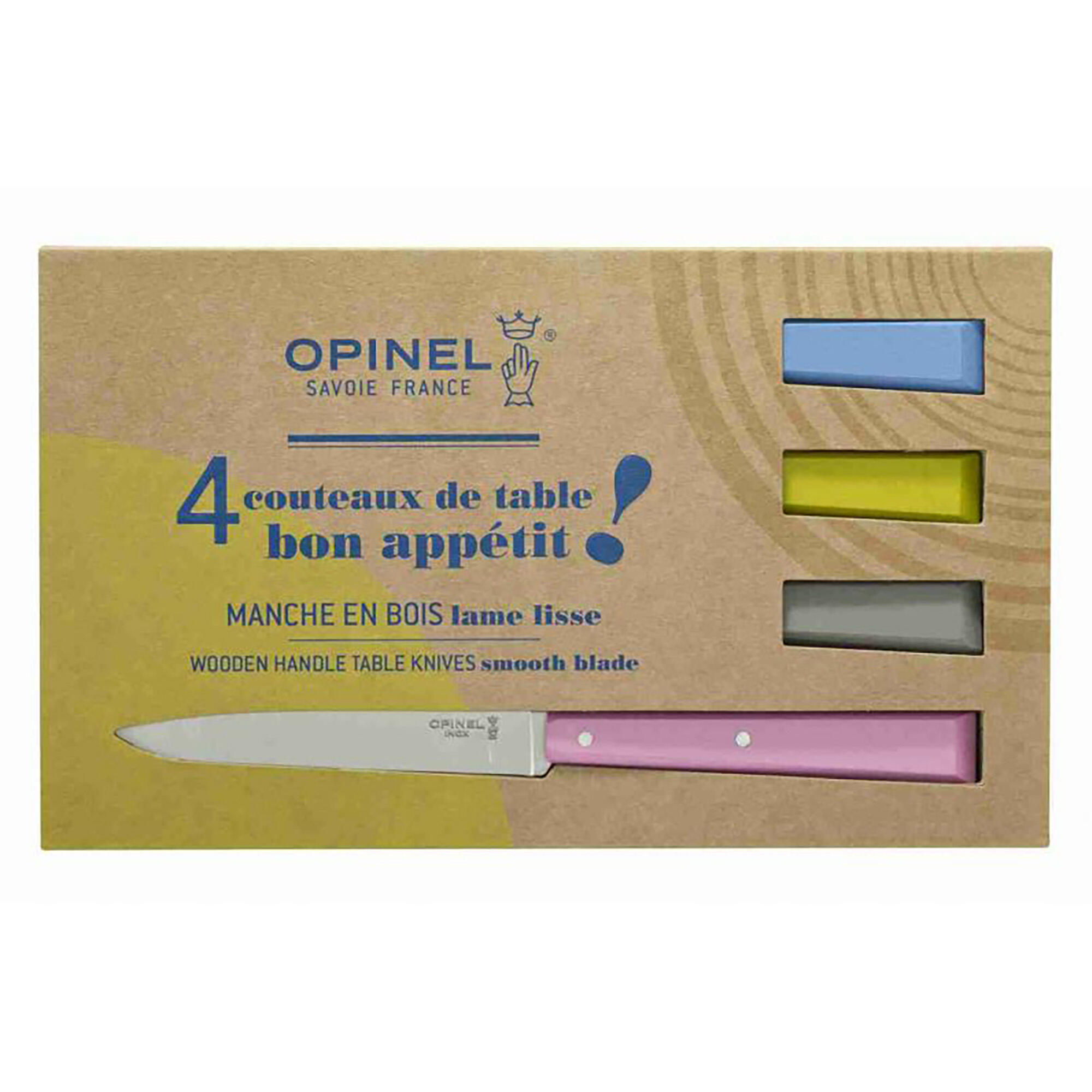 Opinel - Coffret De 4 Couteaux De Table N°125 Opinel Bon Appêtit Campagne - Couteau - Gris - Taille Unique - Decathlon