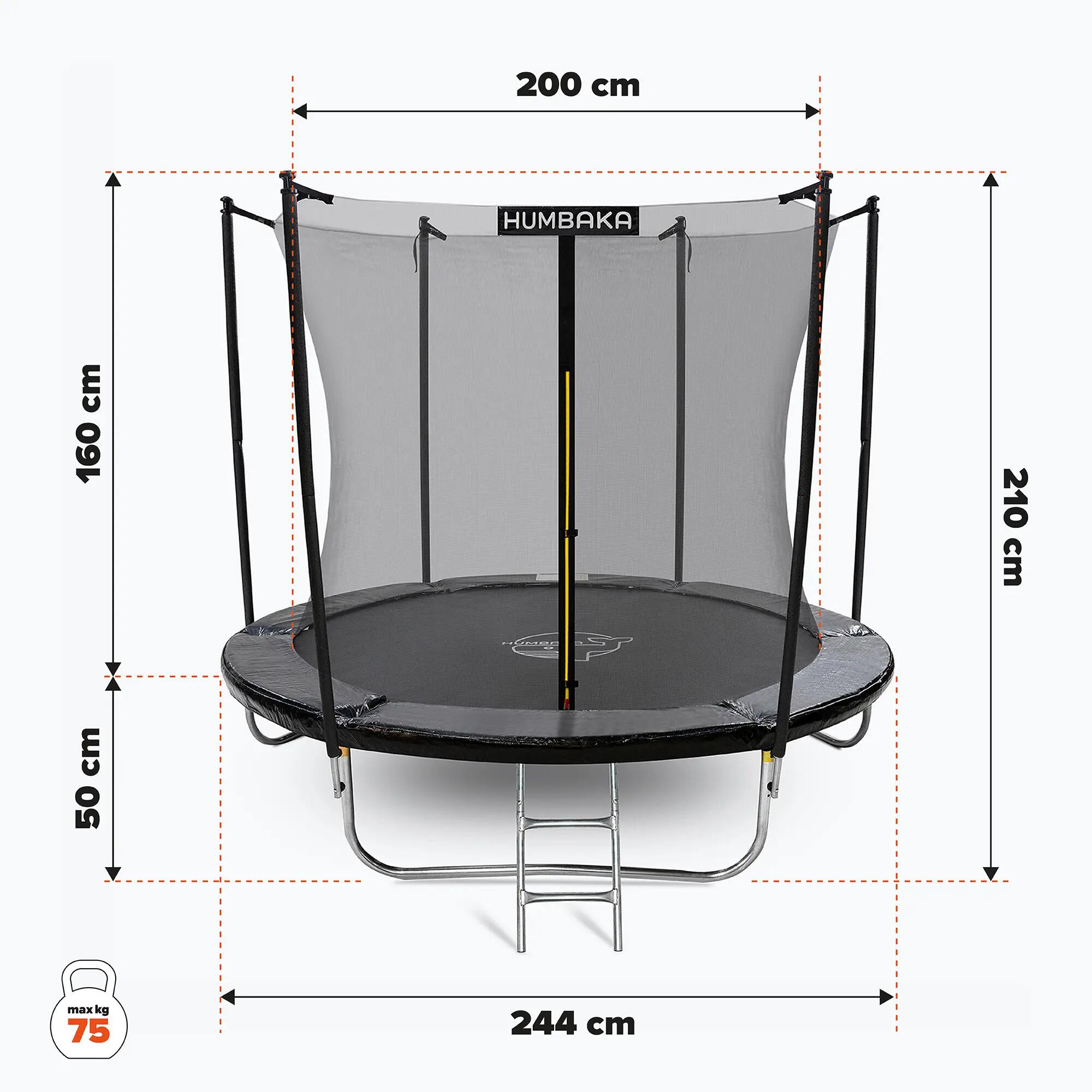Trampolina ogrodowa HUMBAKA Eco 244 2/7