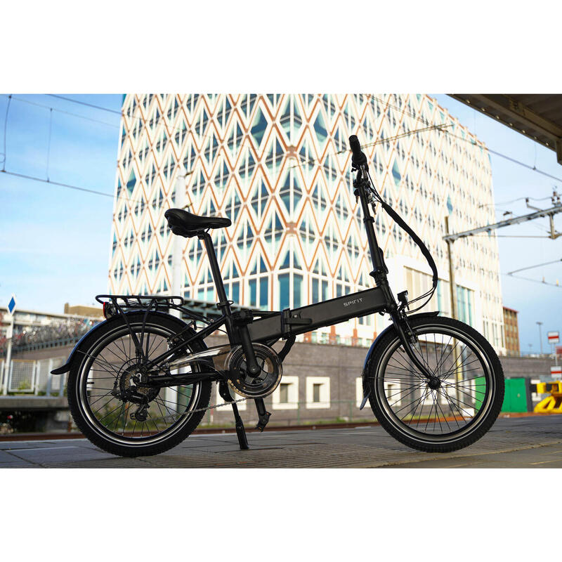 Spirit Smart Vélo Électrique Pliable 20 Pouces - 7 Vitesses - Vélo Pliant - Vélo