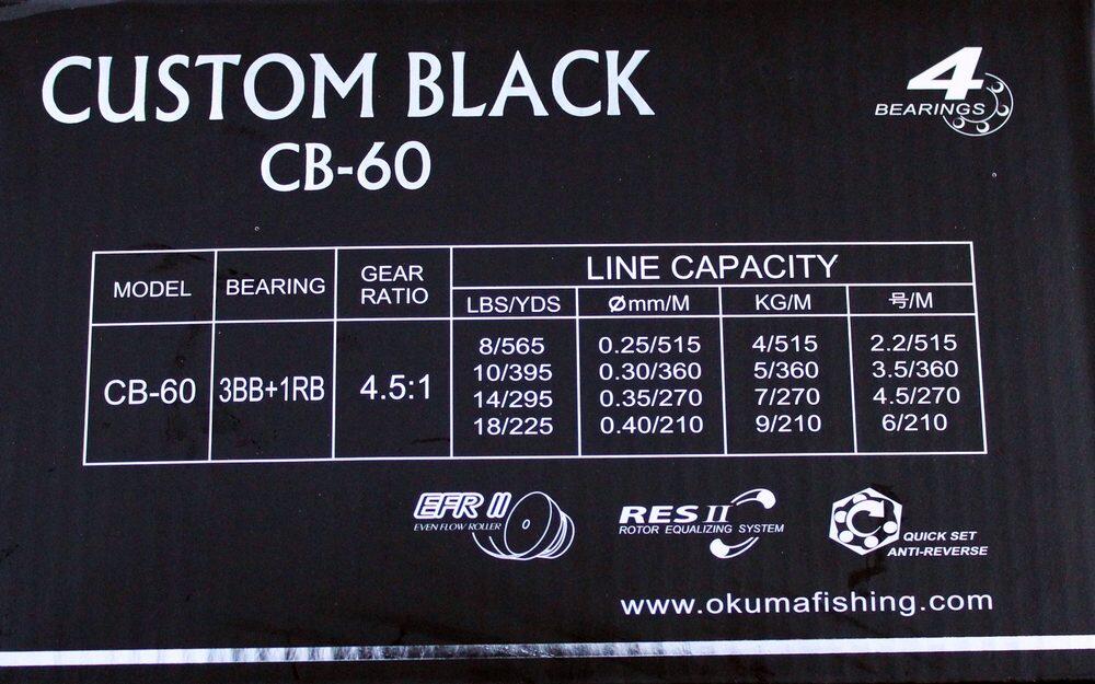 Carrete Okuma custom cb-60 6/7