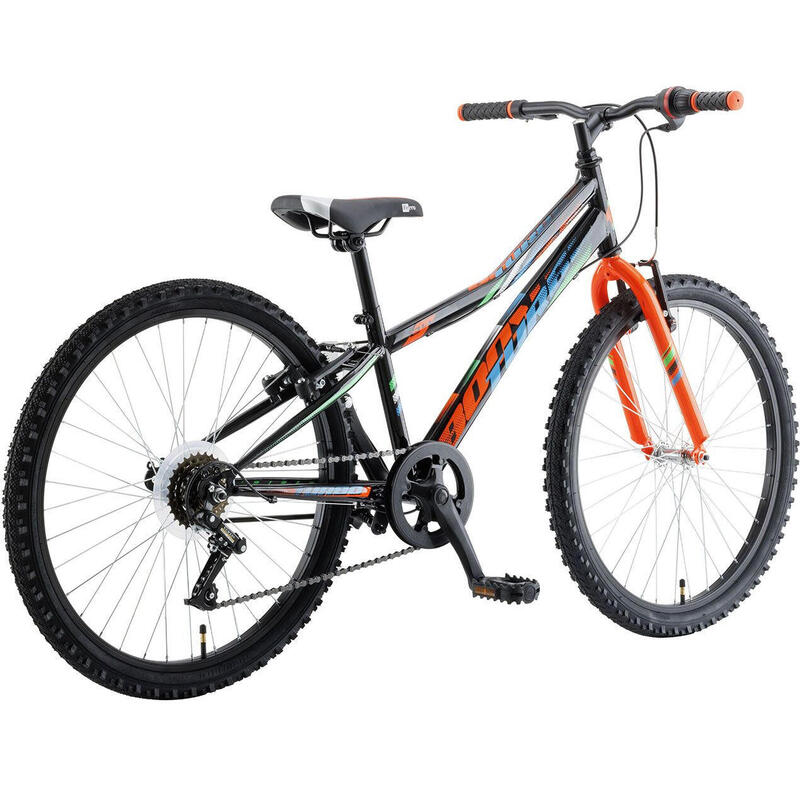 Bicicleta Copii Booster 2023 Turbo - 24 Inch, Negru-Portocaliu