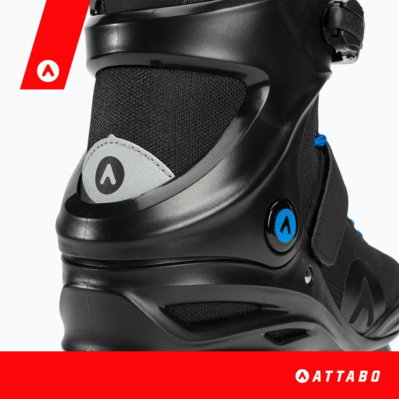 ATTABO Fitness Inline skates voor heren Cyclone maat 41 EU inliners rolschaatsen met ABEC-7-lagers wielen PU 82A halfhard TPR-comfort stabiliteit drievoudige aanpassing roller skates voor mannen zwart