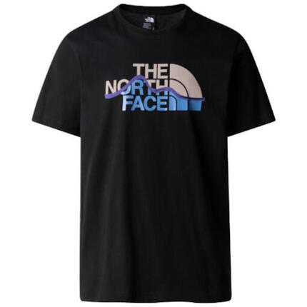T-Shirt Hommes The North Face Mountain Line noir