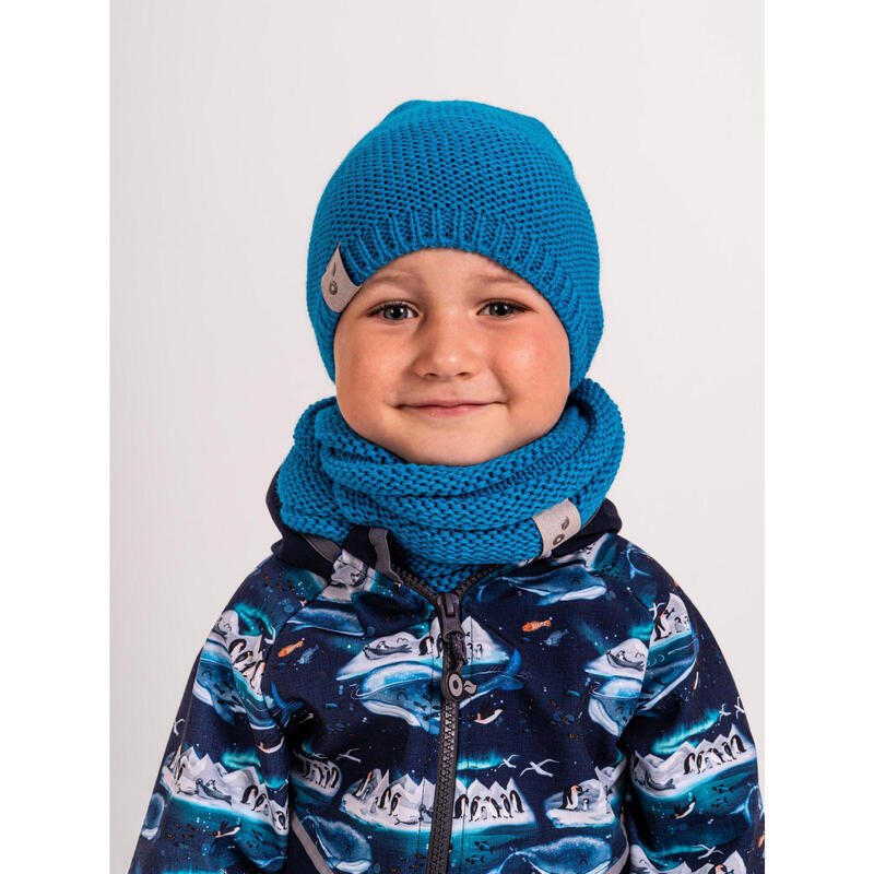 Dětská čepice pletená Warm, Tyrkysová