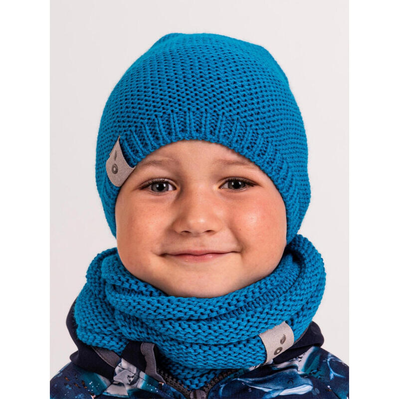 Dětská čepice pletená Warm, Tyrkysová