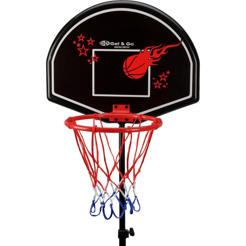 Sistem baschet ajustabil Get&Go, juniori, Negru/Roşu