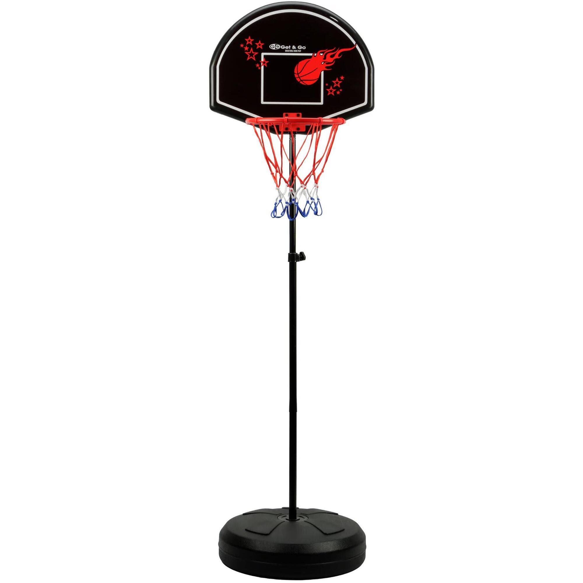 Sistem baschet ajustabil Get&Go, juniori, Negru/Roşu