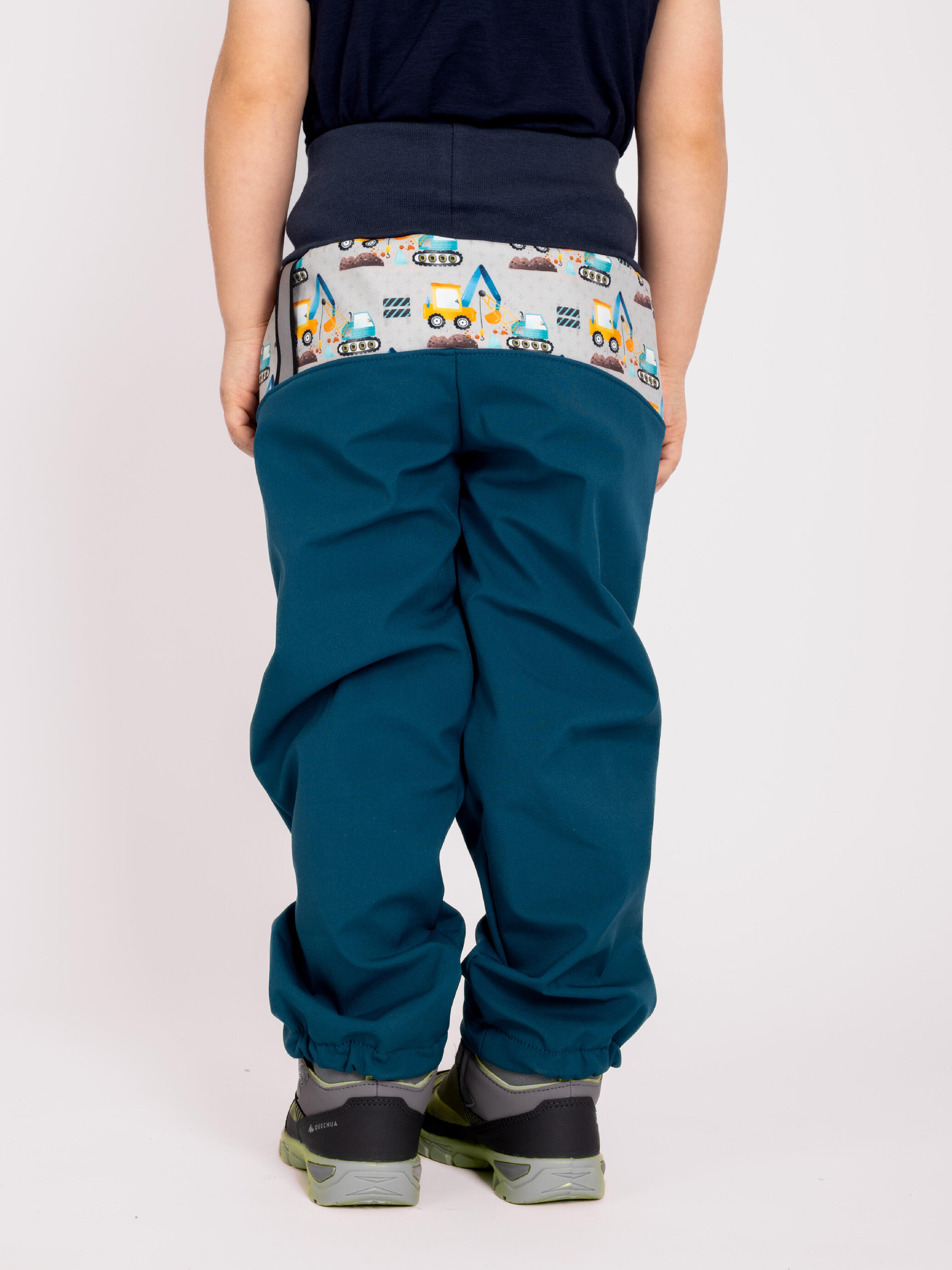 Softshell-Hose mit Fleece für Kinder Basic, Kobalt, Bagger 4/5