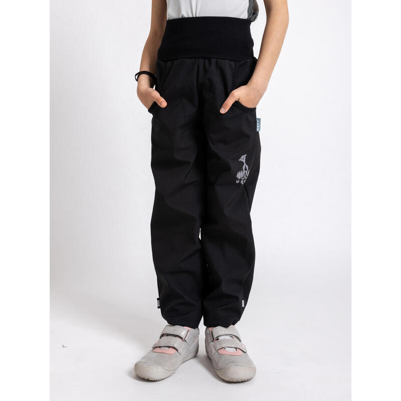 Dětské softshellové kalhoty s fleecem Basic, Černá