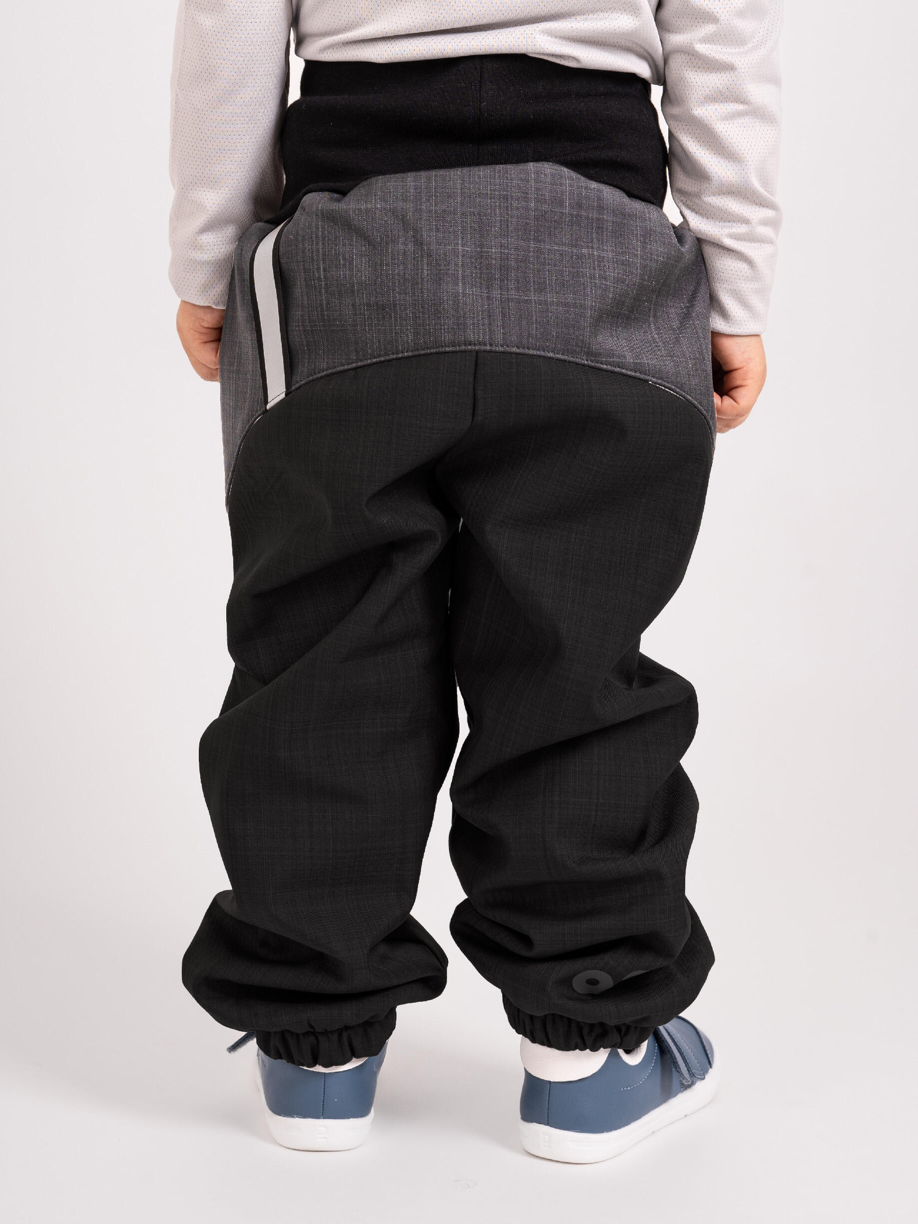 Softshell-Hose mit Teddyfutter für Kleinkinder Light, Schwarz Gestromt, Grau Ges 3/7