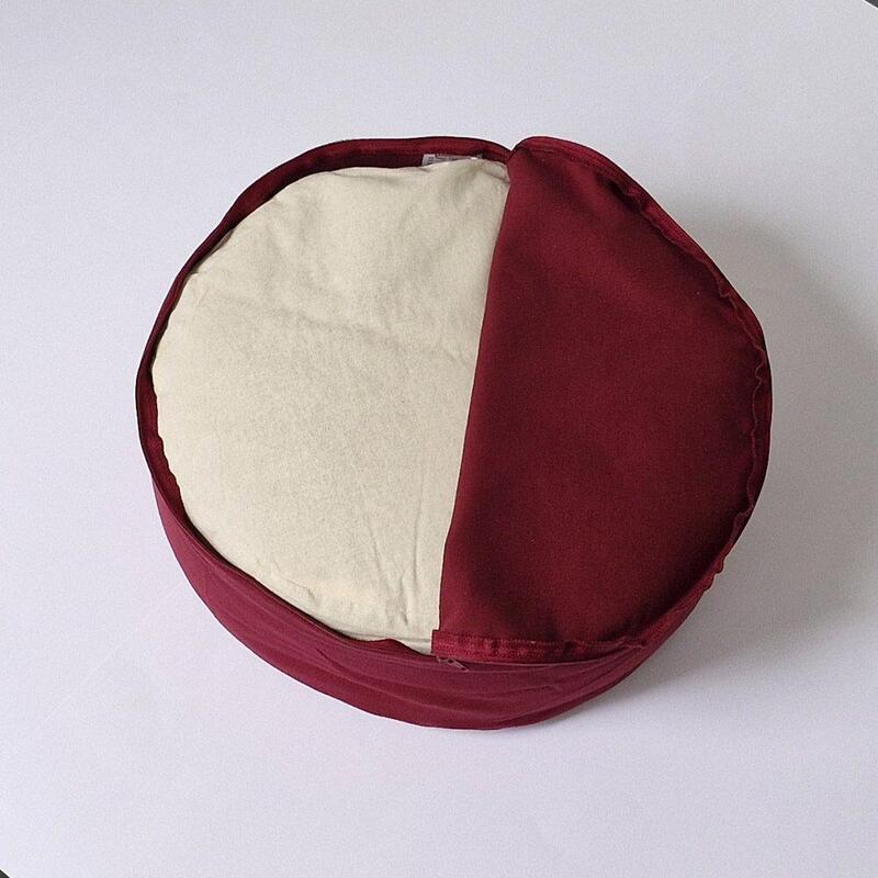 Samarali Coussin de Méditation Rond Bordeaux - XL