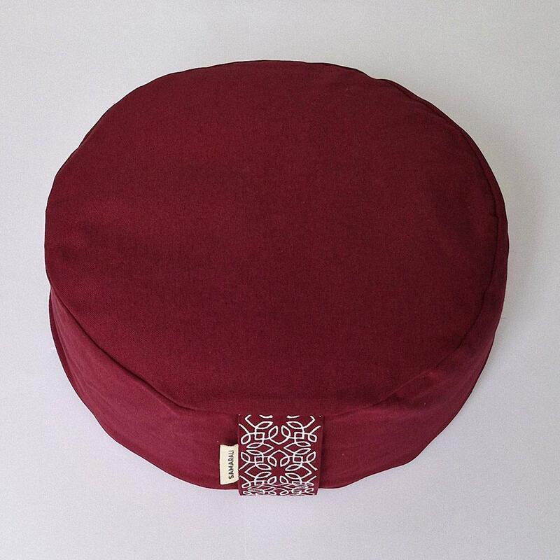 Samarali Coussin de Méditation Rond Bordeaux - XL