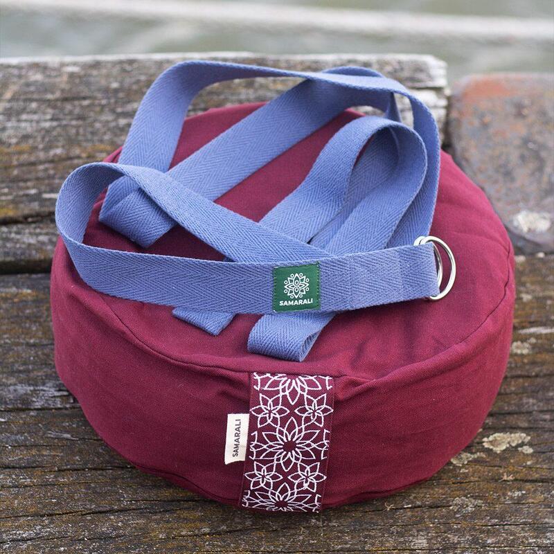 Samarali Coussin de Méditation Rond Bordeaux - XL