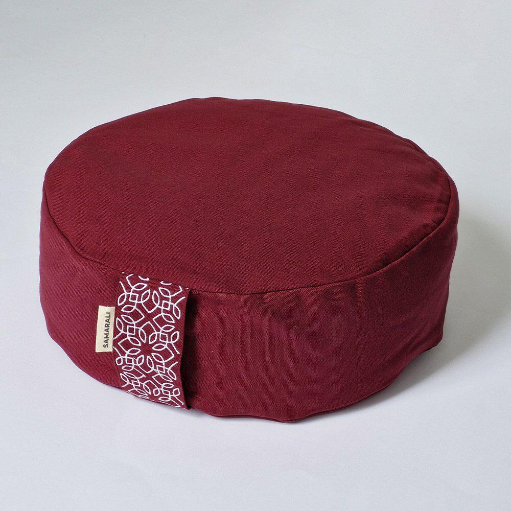 Samarali Round Meditation Cushion Bordeaux - XL