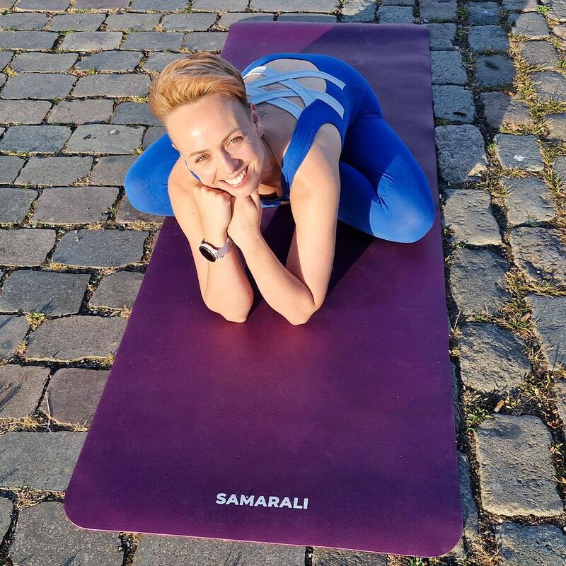 Samarali Yoga Mat van Natuurlijk Rubber - Pruim