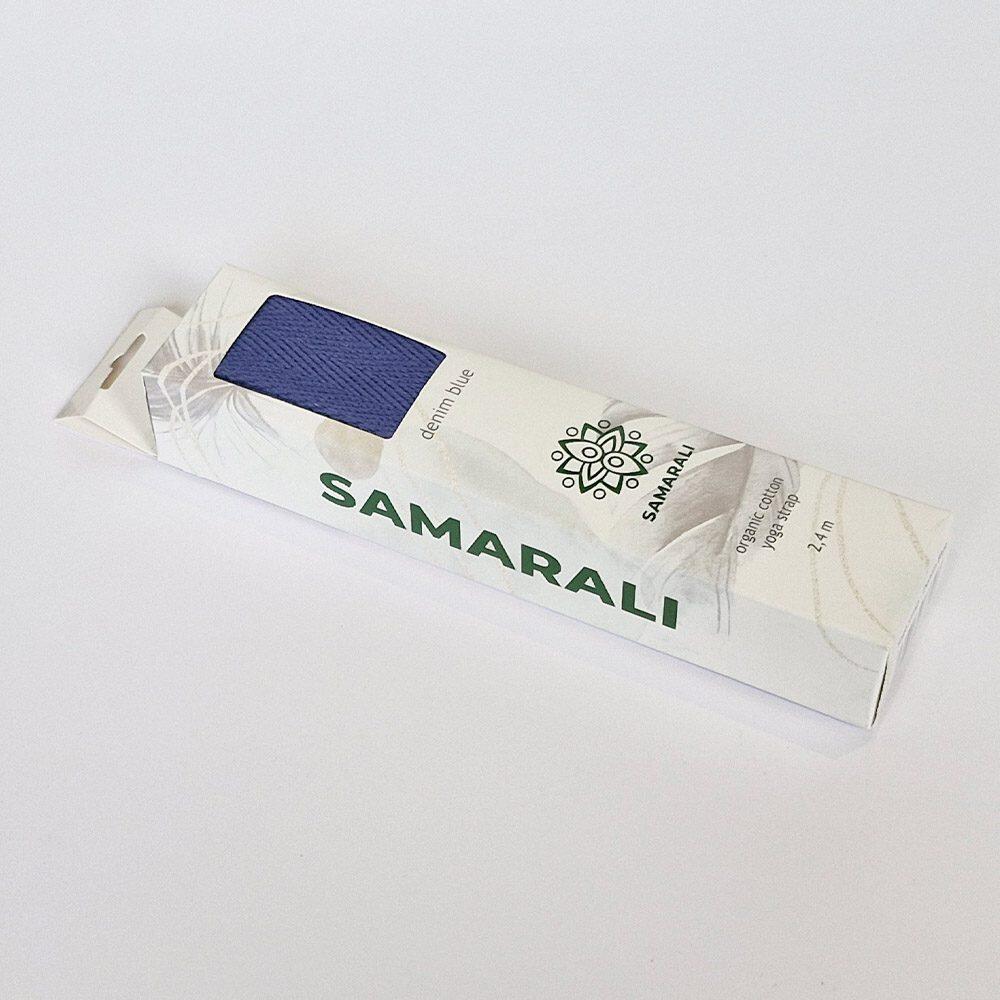 Samarali Correa de Yoga de Algodón Orgánico - Azul vaquero 2/7