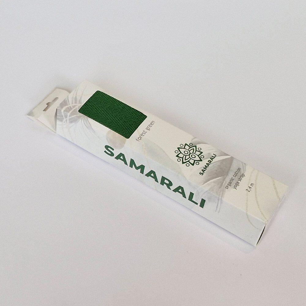 Samarali Sangle de Yoga en Coton Biologique - Vert forêt 2/7