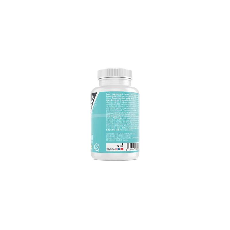 Beta-Alanina 500mg-100 cápsulas vegetales