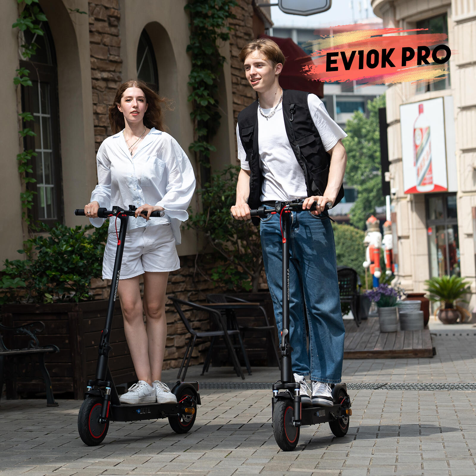 EVERCROSS EV10K Pro Trottinette Électrique Adulte 10'' 500W - Batterie 410WH, 25km/h, App Control, Pliable