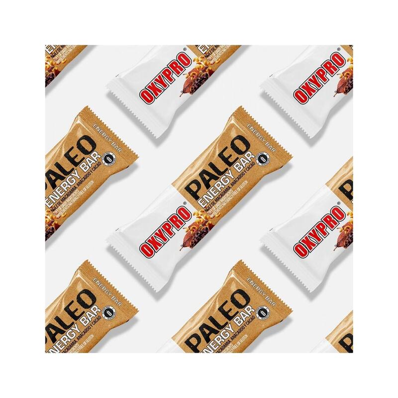 PALEO ENERGY BAR sabor Nuez de macadamia, anacardo y cacao-Caja x 16