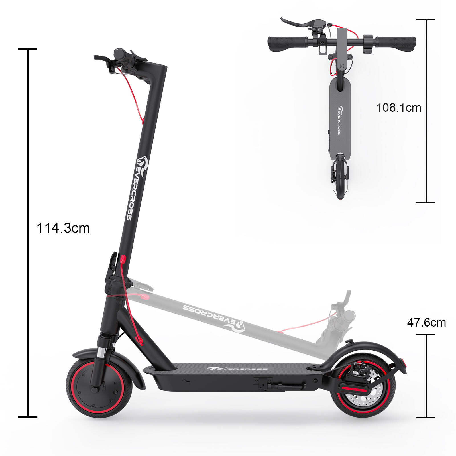 Trotinete Elétrico Plegável para Adultos 350W com APP EVERCROSS - EV85F 3/7
