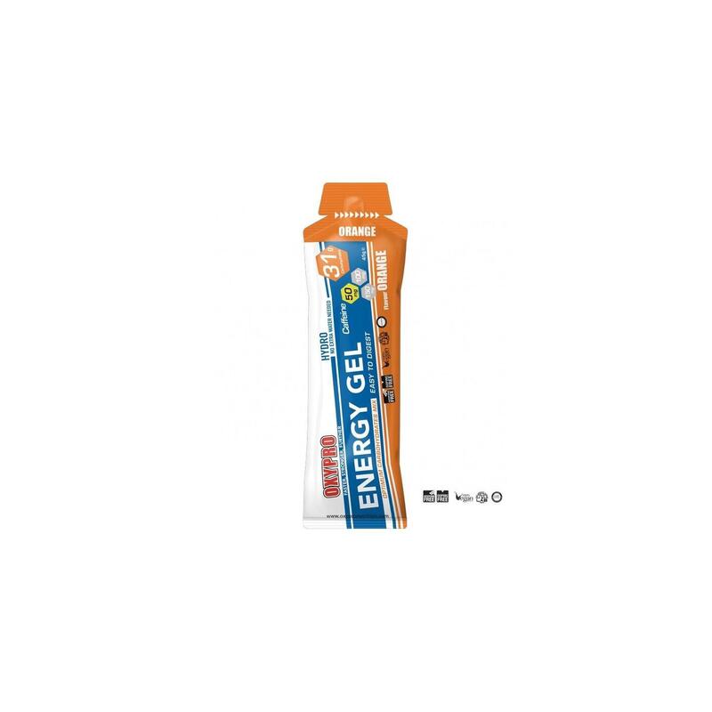 ENERGY GEL sabor naranja con 50mg Cafeína-Caja x 12