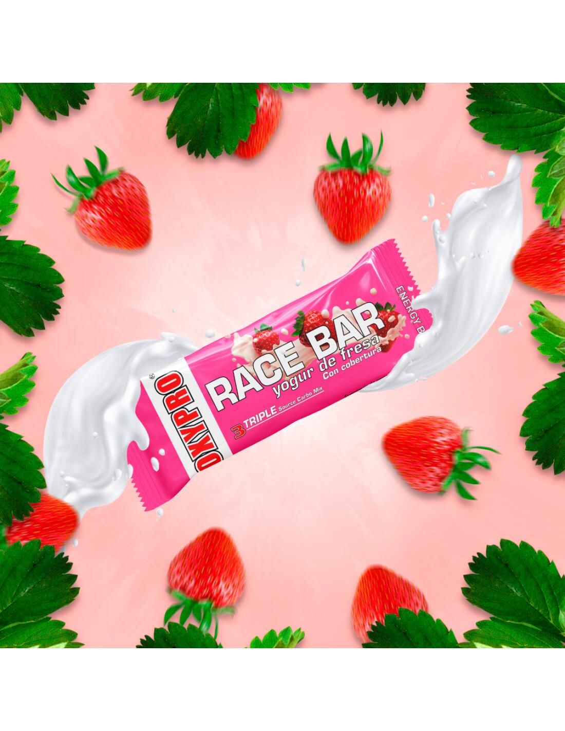 RACE BAR  sabor Yogurt de Fresa (con cobertura)-Caja x 12 3/3