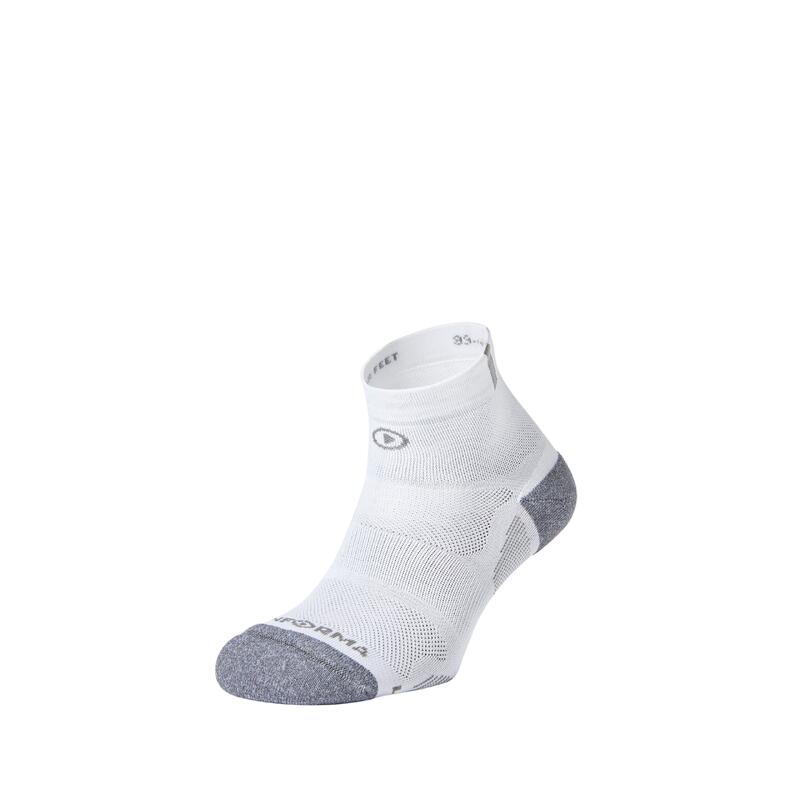 DOUBLE PACK-BOSTON-CHAUSSETTES DE COURSE-TAILLE BASSE-ANTIBACTÉRIEN-BLANC