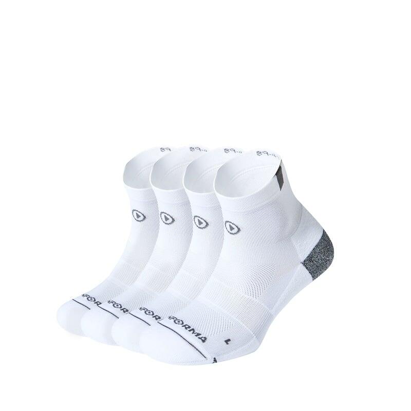 DOUBLE PACK-BOSTON-CHAUSSETTES DE COURSE-TAILLE BASSE-ANTIBACTÉRIEN-BLANC