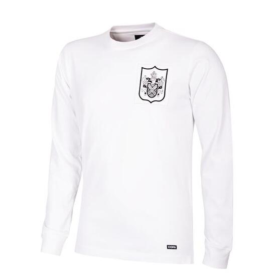 Maillot de football rétro - Homme - Fulham FC 1966 - Manches Longues - Blanc