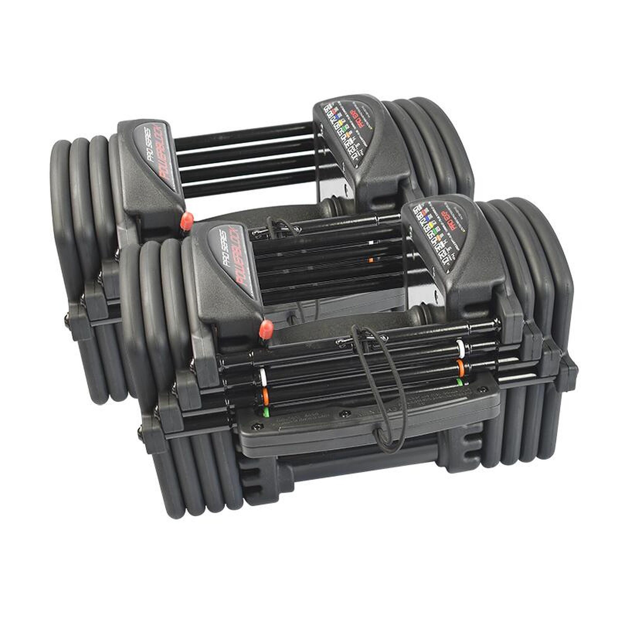 PowerBlock Pro EXP Set 5-50 - Verstelbare dumbbellset -  2,2 tot 22,7 kg