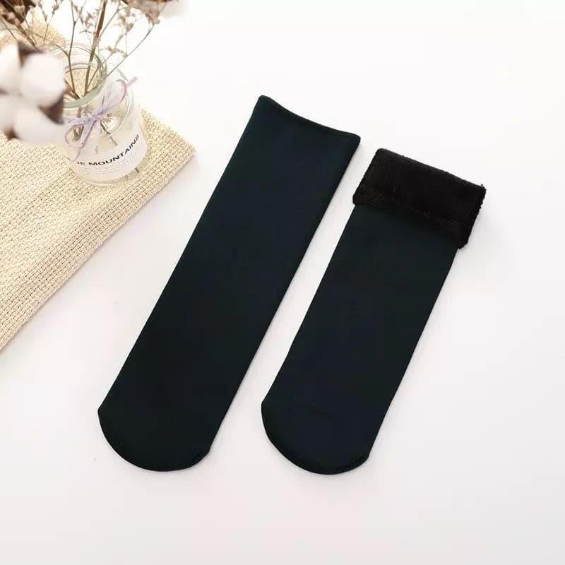 1 Pair Thick Fur Thermal Heated Socks Warm Winter Comfort Work Ski Reversible