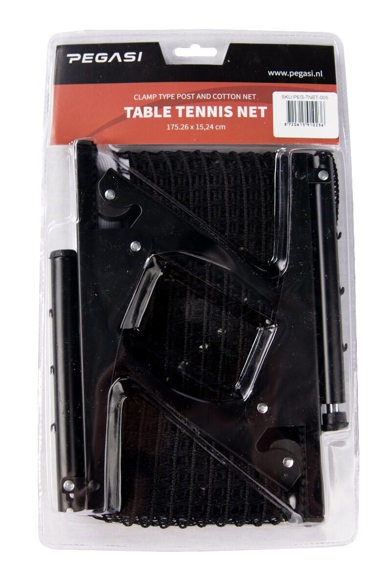 Pegasi tafeltennis net set Clamp on Black 3/4