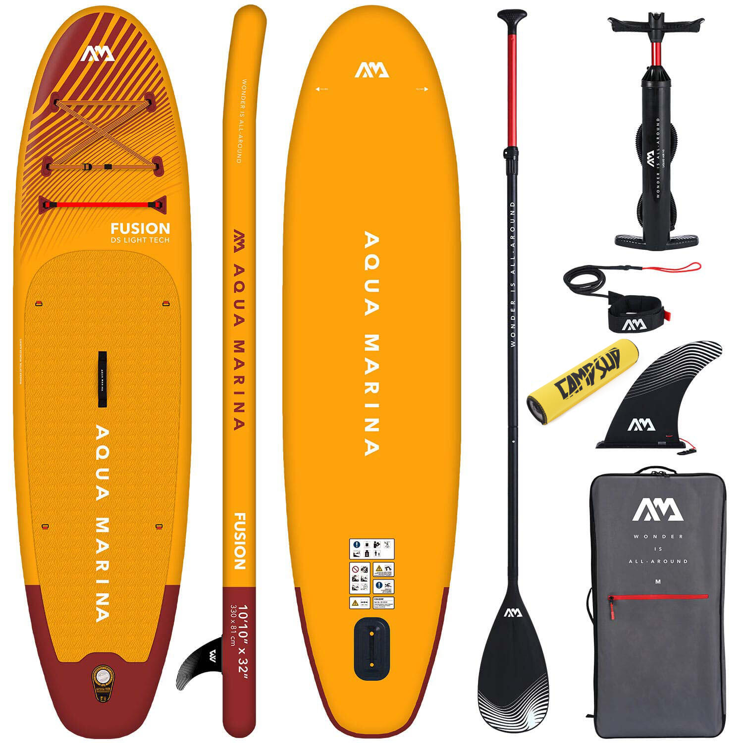AQUA MARINA FUSION BT-23FUP SUP opblaasbaar board Paddelboje Oranje 330 cm 1/5