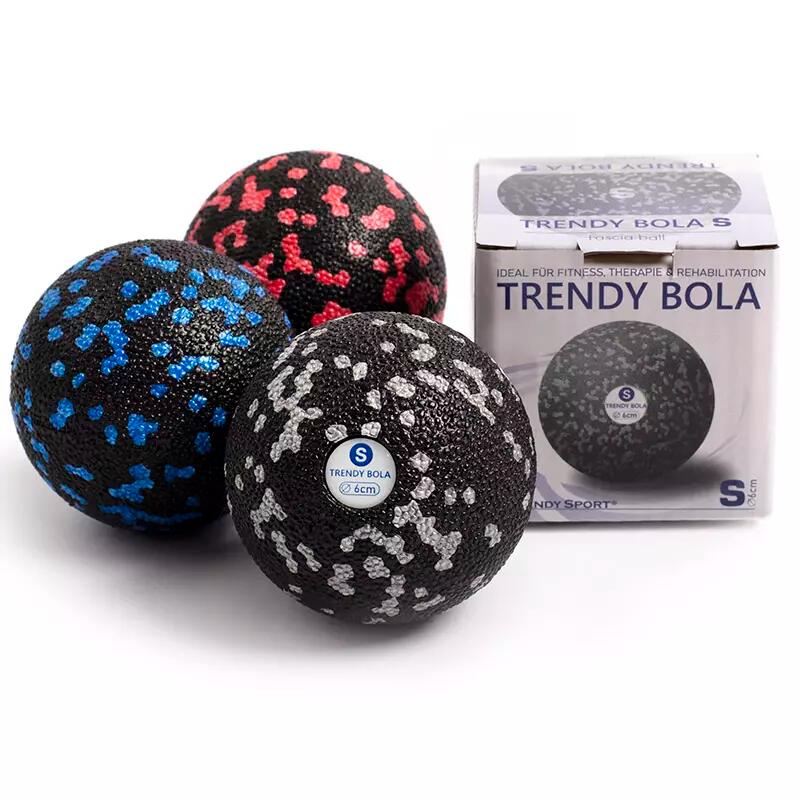Piłka masująca Trendy Bola czarna-niebieska 6 cm
