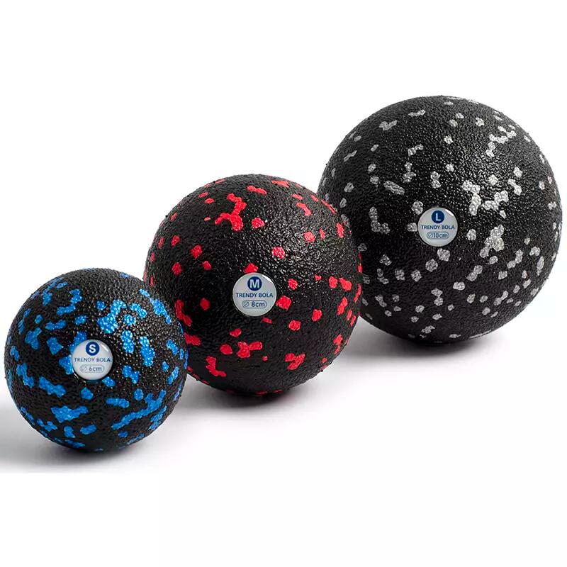 Piłka masująca Trendy Bola czarna-niebieska 6 cm