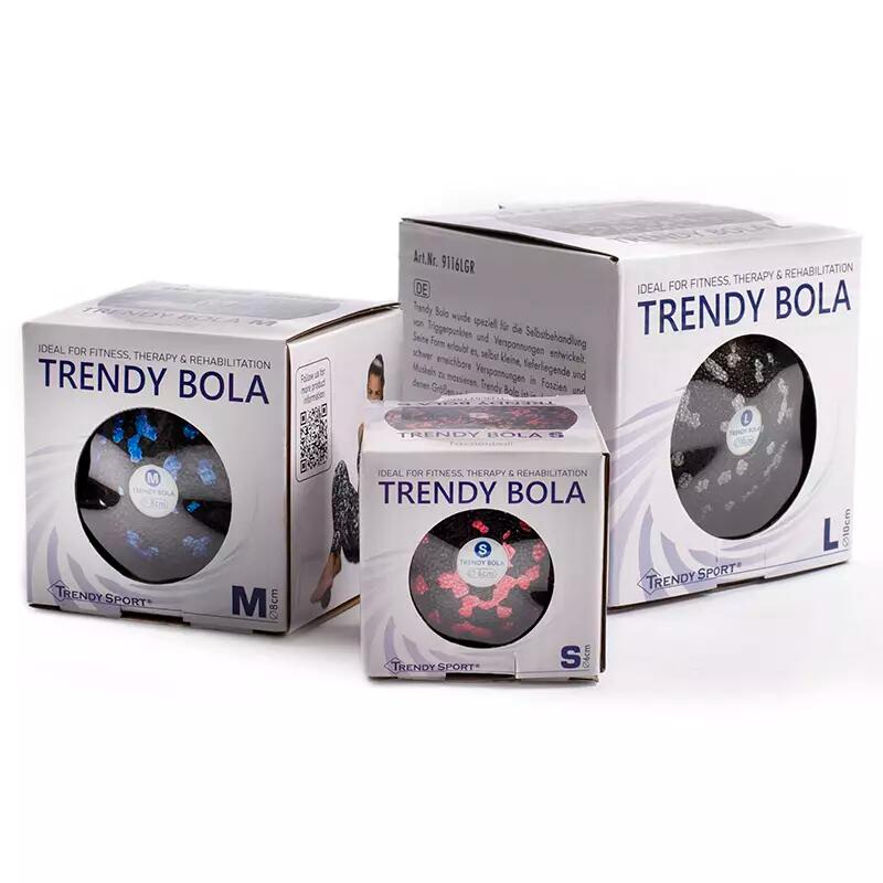 Piłka masująca Trendy Bola czarna-niebieska 6 cm