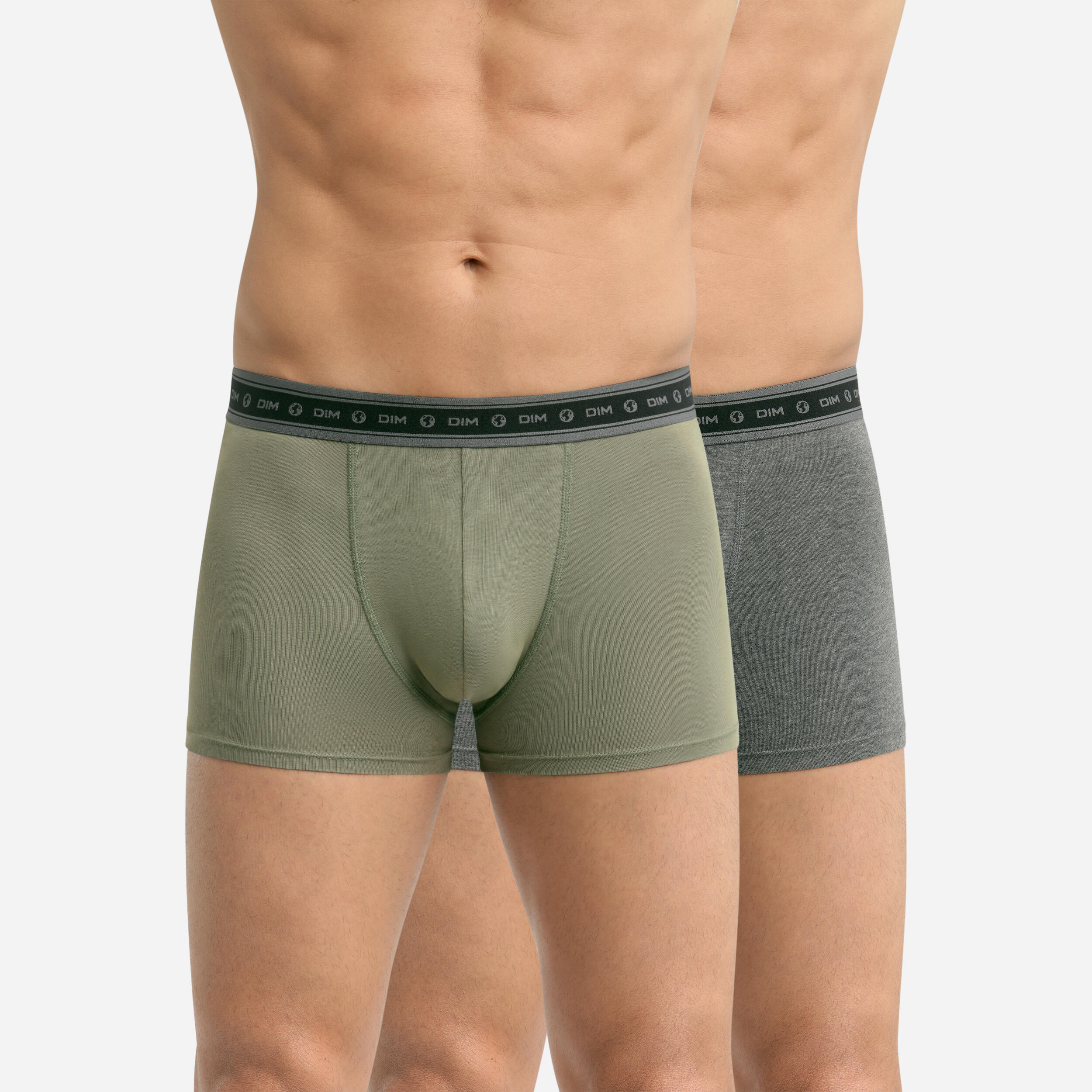 Dim - Lot De 2 Boxers Homme Coton Bio Gots Good - Caleçon - Vert - 52 2xl - Decathlon
