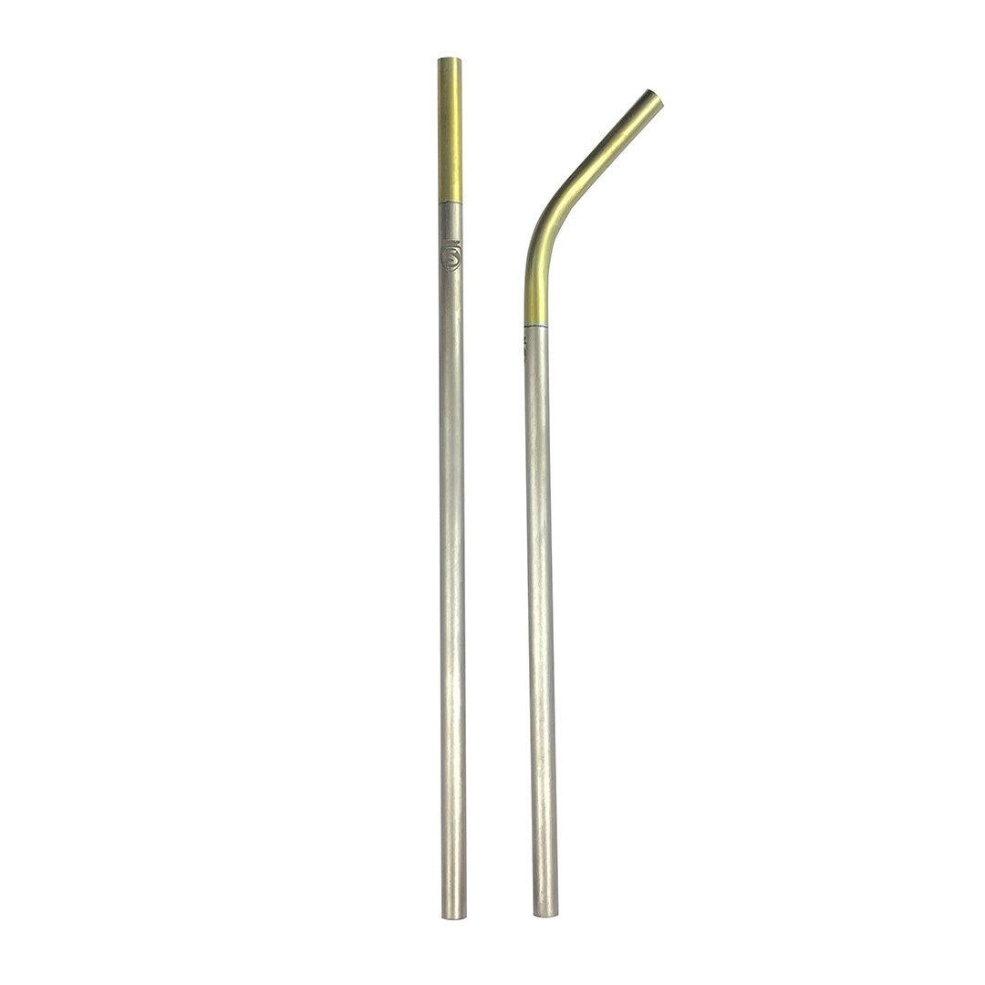 Silca Titanium Reusable Straw Set Gold