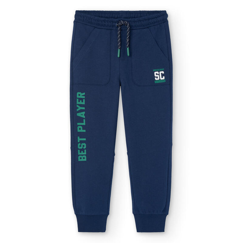 Pantalón felpa Gimnasia Niño Boboli Azul