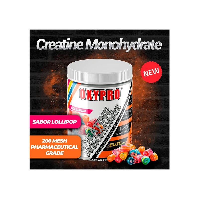 Creatina Monohidrato 500g  sabor LOLLIPOP (200MESH)