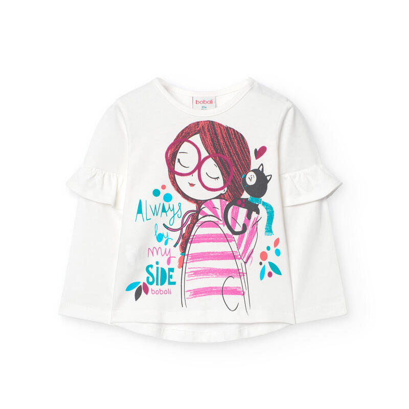 Camiseta Gimnasia Niña Boboli Blanco