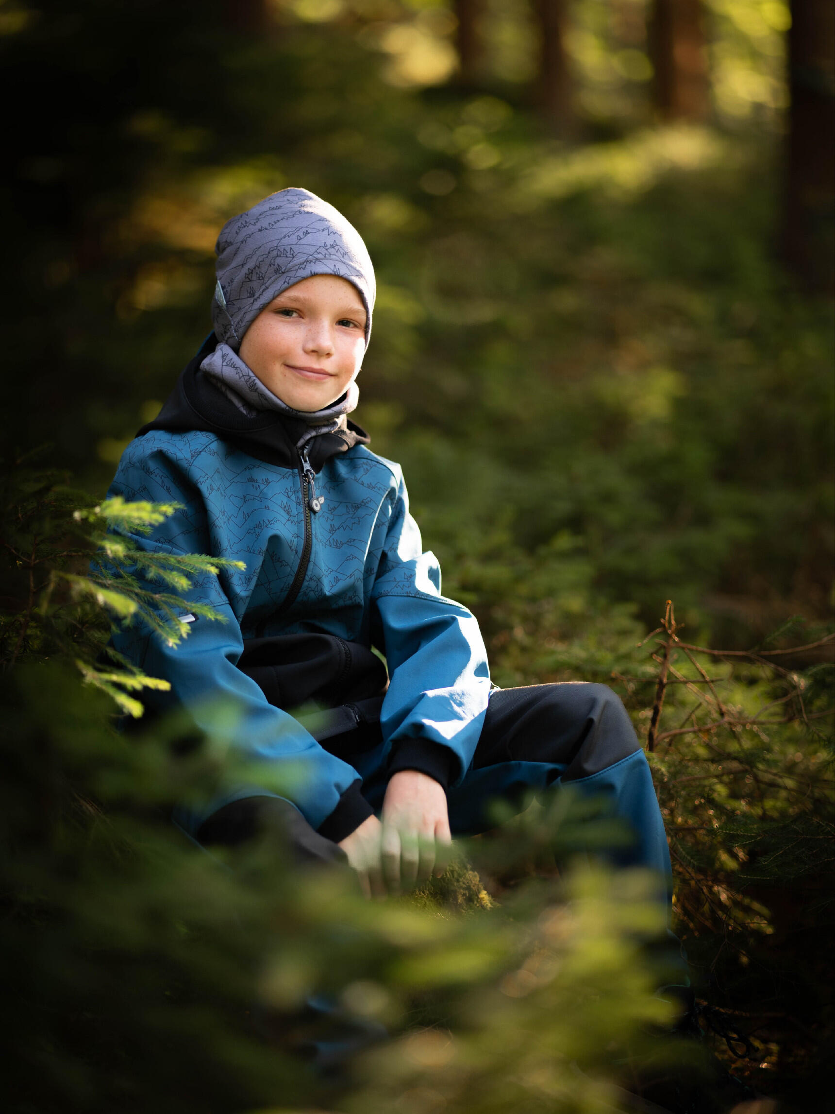Softshell-Hose mit Fleece für Kinder Street Strong, Kobalt 5/7