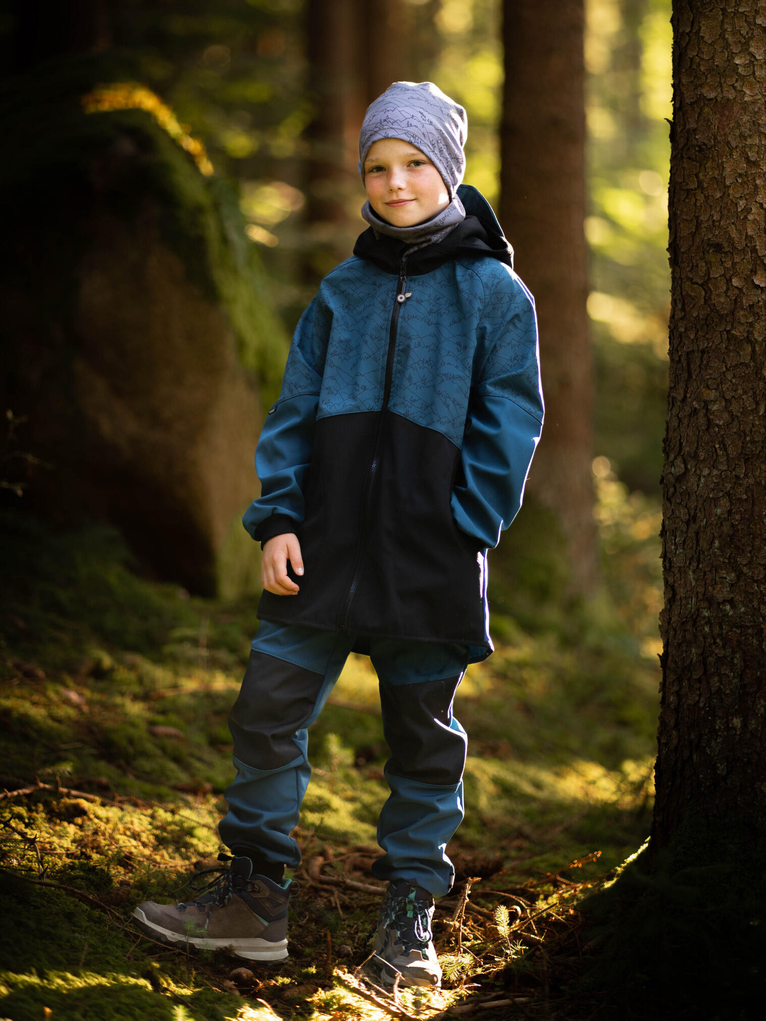 Softshell-Hose mit Fleece für Kinder Street Strong, Kobalt 6/7