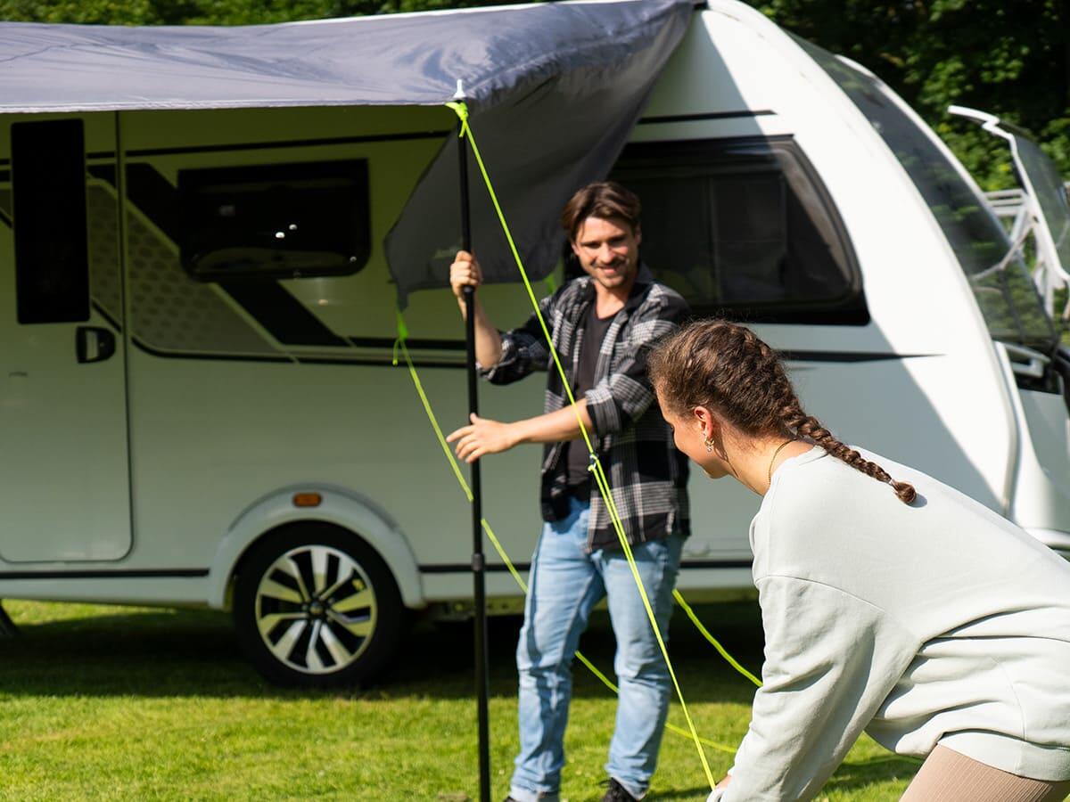 Sonnensegel Vordach - Freeway 300x300 - UV-Schutz - für Wohnwagen, Camper, Bus 4/8