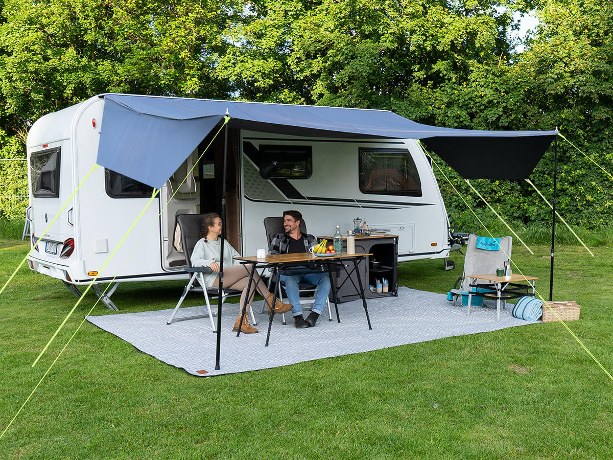 Sonnensegel Vordach - Freeway 300x300 - UV-Schutz - für Wohnwagen, Camper, Bus 2/8