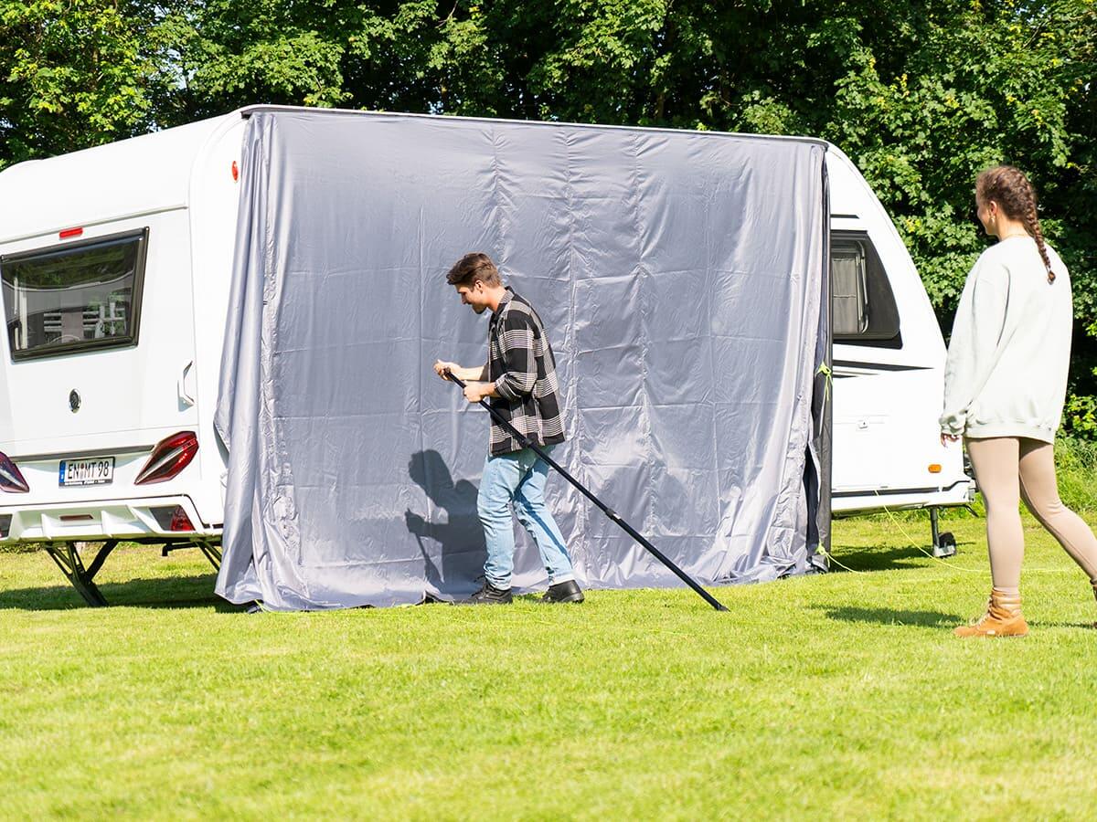 Sonnensegel Vordach - Freeway 300x300 - UV-Schutz - für Wohnwagen, Camper, Bus 3/8