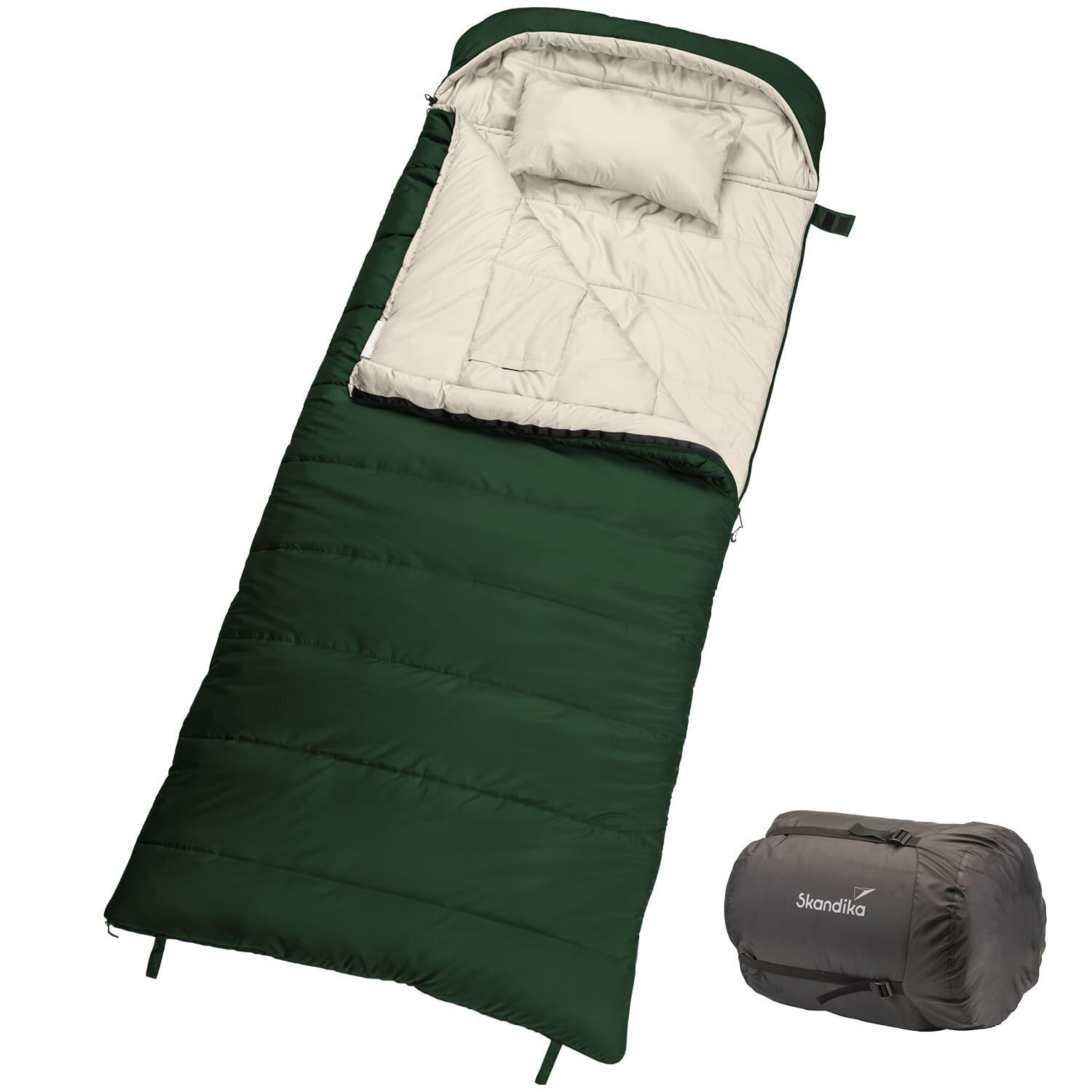 Skandika - Seconde Vie - Sac De Couchage Rectangulaire Oppdal 230x90cm - 3 Saisons - Adulte - Sac De Couchage - Vert - Taille Unique - Decathlon