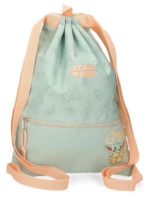 Mochila saco Unisex Star wars Grogu 46 cm Verde