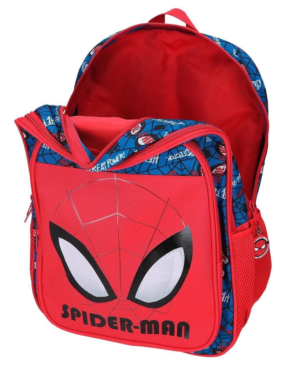 Zaino Scolastico Bambino Marvel Spiderman Authentic due scomparti 40 cm Rosso 3/5